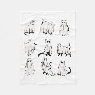 Couverture Polaire Cute Ghost Chat Funny Halloween Costumes