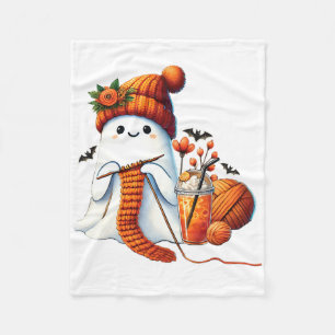 Couverture Polaire Cute Ghost Crochet Tricot Amateurs Halloween Café