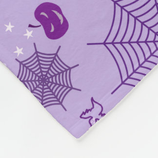 Couverture Polaire Cute ghost Halloween Elegant purple