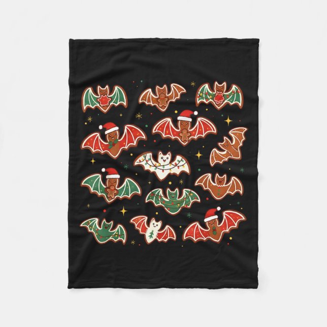 Couverture Polaire Cute Gingerbread Bats Soky Christmas Cookie Merry  (Devant)