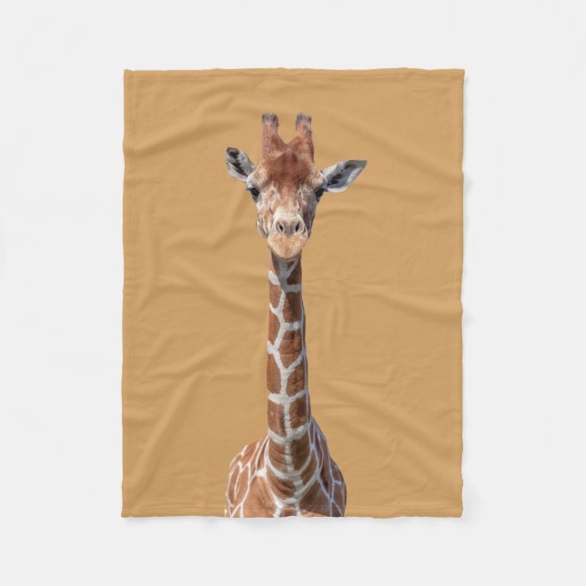 Couverture Polaire Cute giraffe face (Devant)