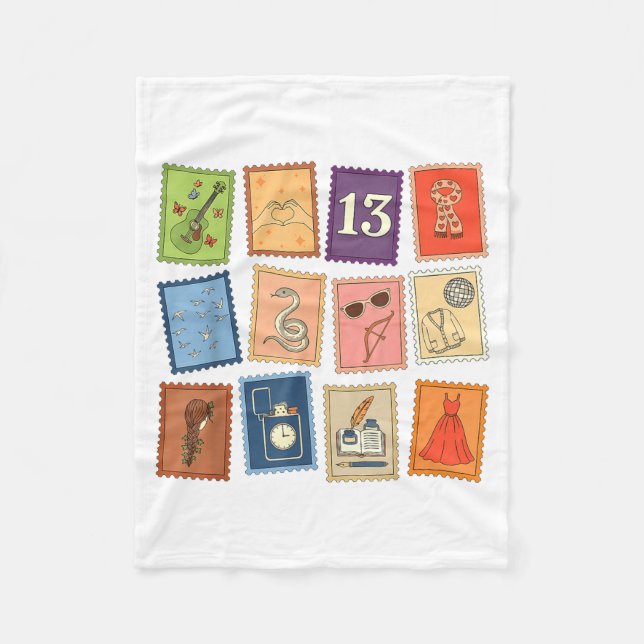 Couverture Polaire Cute Girly Christmas Pajama Music Album Stamp Aest (Devant)