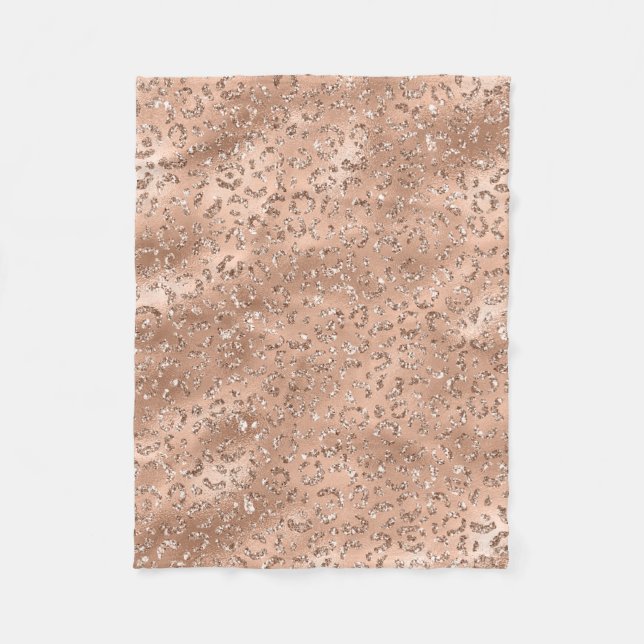 Couverture Polaire Cute Gold Cheetah Leopard Motif d'impression (Devant)