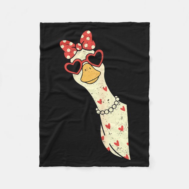 Couverture Polaire Cute Goose Xoxo Be Mine Happy Valentine's Day Wome (Devant)