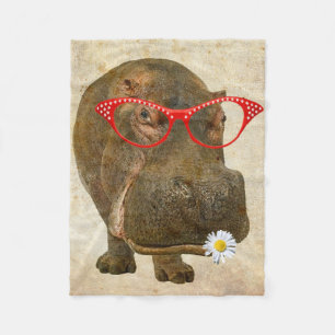 Couverture Polaire Cute Hippo Baby Fleece Blanket !