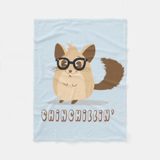 Couverture Polaire Cute Hipster Chinchilla Blanket