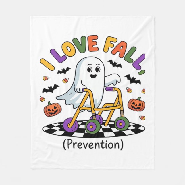 Couverture Polaire Cute I Love Fall Prevention Physique Thérapie Fant (Devant)