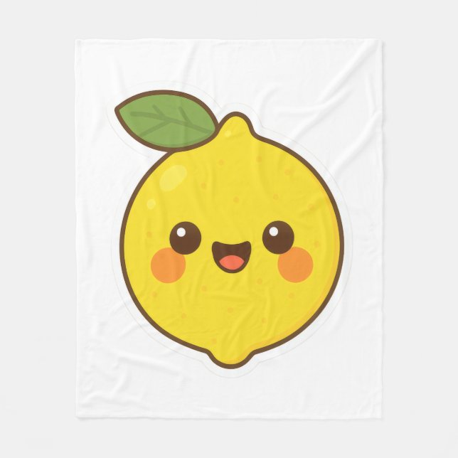 Couverture Polaire Cute Kawaii Lemon (Devant)