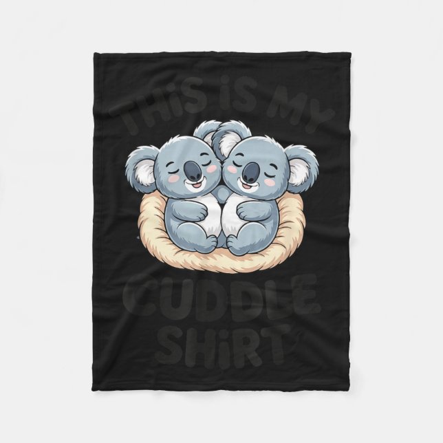 Couverture Polaire Cute Koala Couple This Is My Cuddle  (Devant)