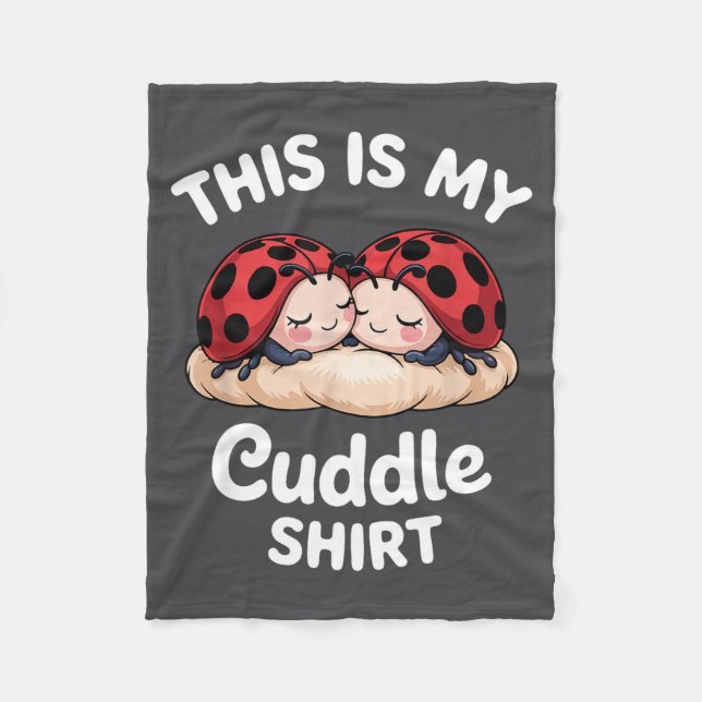 Couverture Polaire Cute Ladybug Couple This Is My Cuddle  (Devant)