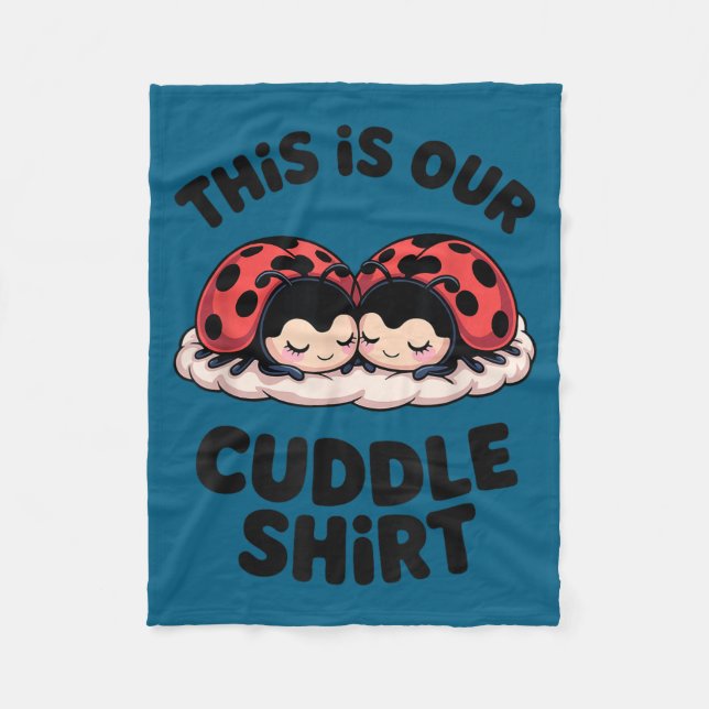 Couverture Polaire Cute Ladybug Couple This Is Our Cuddle  (Devant)