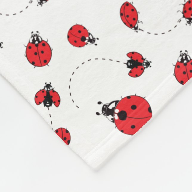 Couverture Polaire Cute Ladybug / Motif d'illustration Ladybird (Coin)