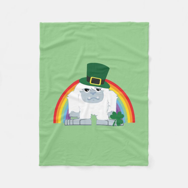 Couverture Polaire Cute Leprechaun Yeti (Devant)