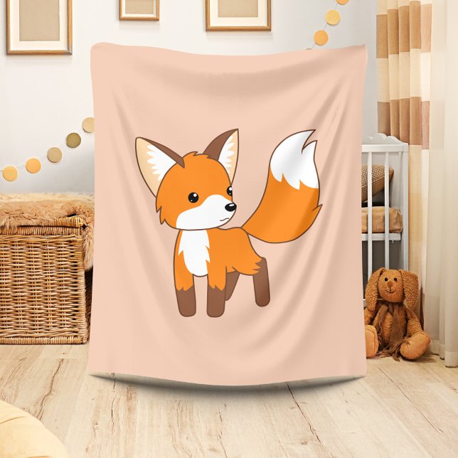 Couverture Polaire Cute Little Fox (Créateur téléchargé)