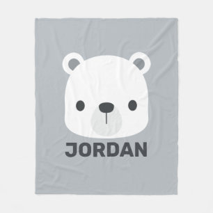 Couverture Polaire Cute Little Polar Bear