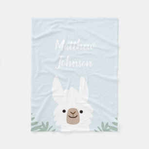 Couverture Polaire Cute Llama Blanche polaire