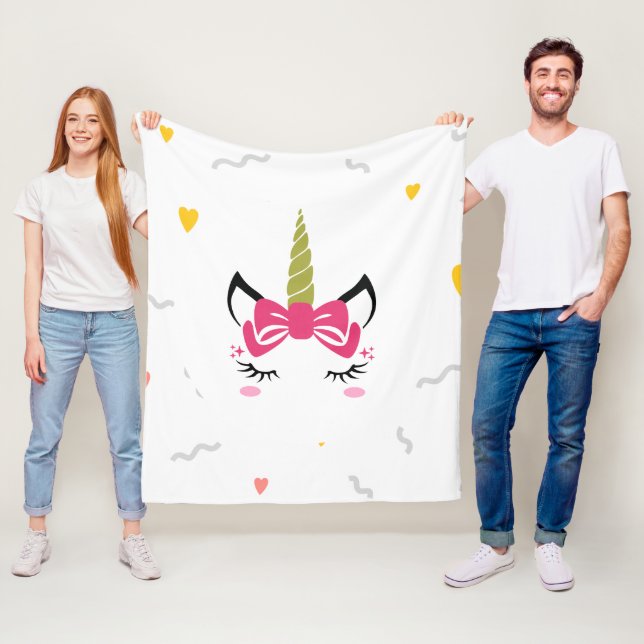 Couverture Polaire Cute Magique Sleeping Unicorn (En situation)