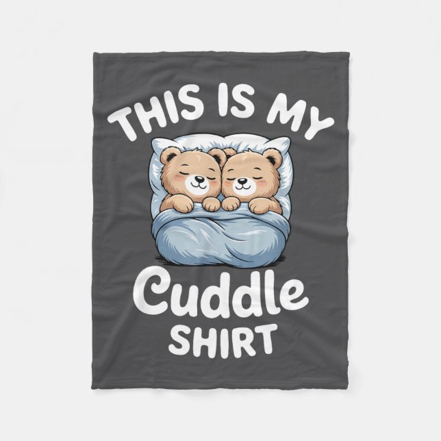 Couverture Polaire Cute Matching Bear This Is My Cuddle  (Devant)