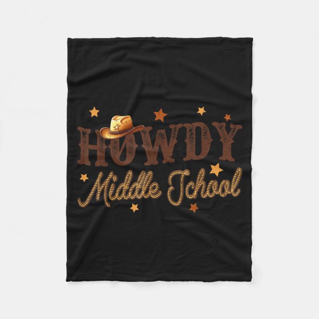Couverture Polaire Cute Middle School Teacher Rodeo Western Howdy Mid (Devant)
