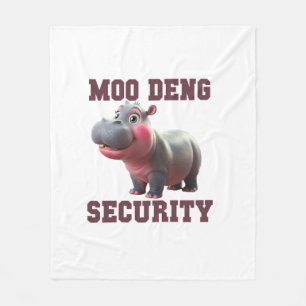 Couverture Polaire Cute MOO DENG SÉCURITÉ Papa Bébé Hippo Papa Parent
