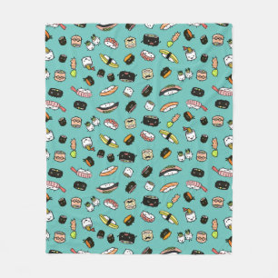 Couverture Polaire Cute Motif sushi  Personnage de Kawaii Sushi