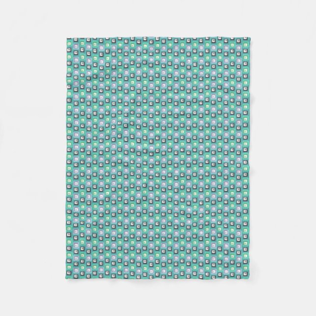 Couverture Polaire Cute Motif Turquoise Fleece Jeu (Devant)