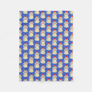 Couverture Polaire Cute Noël Chat Motif