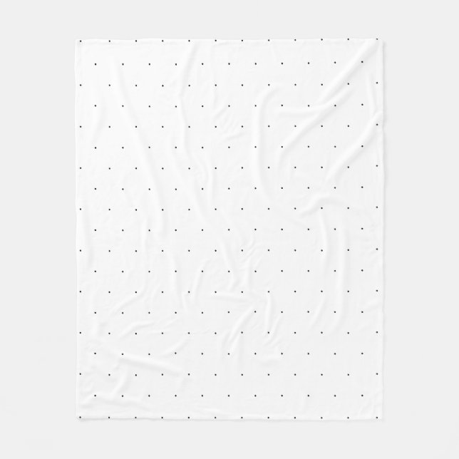 Couverture Polaire Cute Noir blanc minuscule pois élégant motif (Devant)