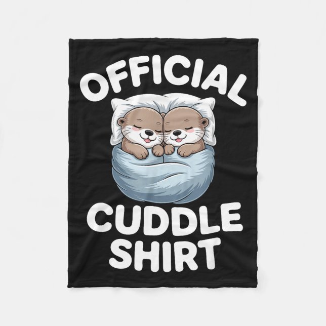 Couverture Polaire Cute Otter Couple Cozy Cuddle  (Devant)