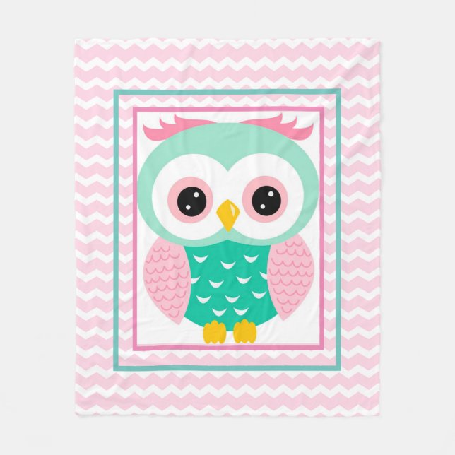 Couverture Polaire Cute Owl (Devant)