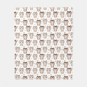 Couverture Polaire Cute Owl Blanket Motif polaire