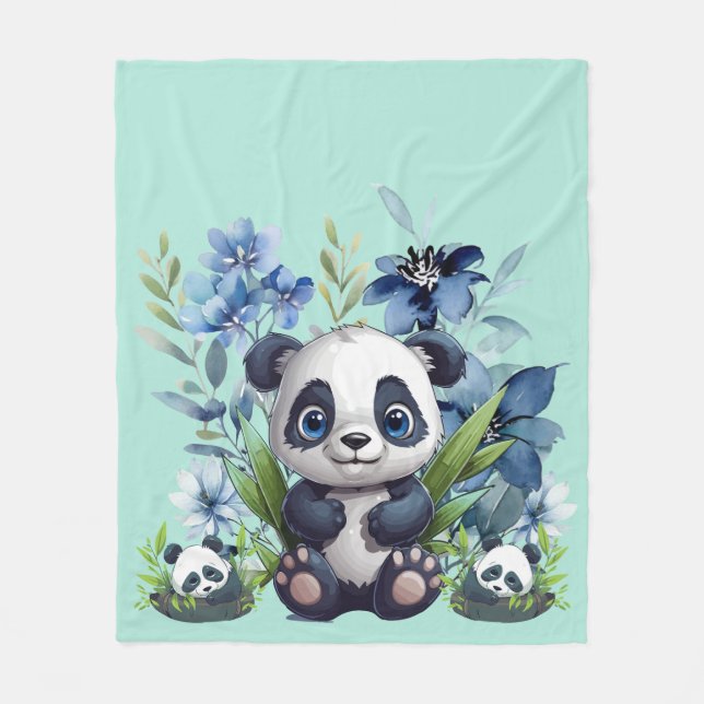 Couverture Polaire Cute Panda Baby (Devant)