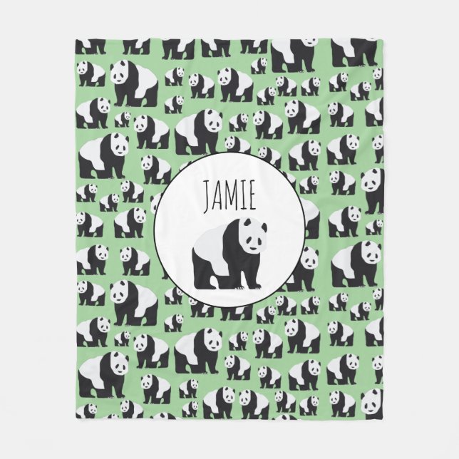 Couverture Polaire Cute Panda Motif ours (Devant)