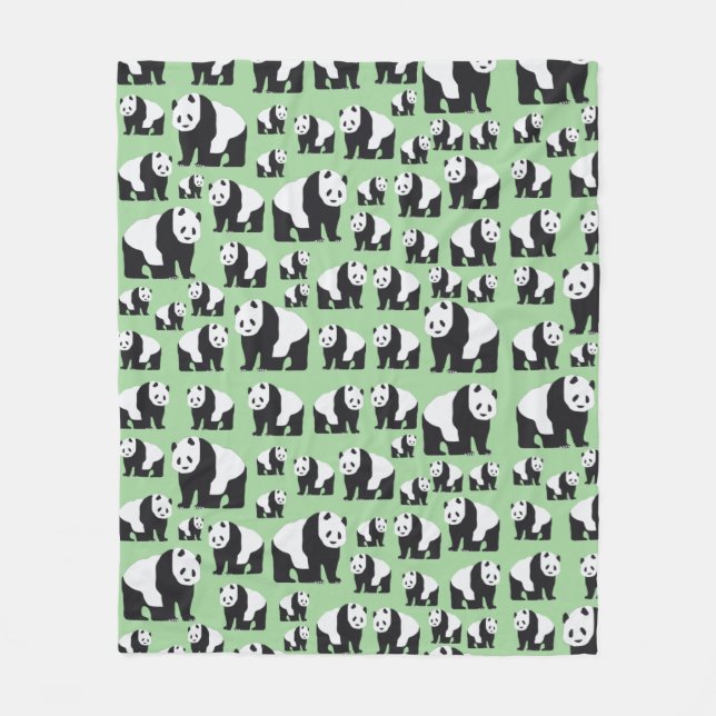 Couverture Polaire Cute Panda Motif ours (Devant)