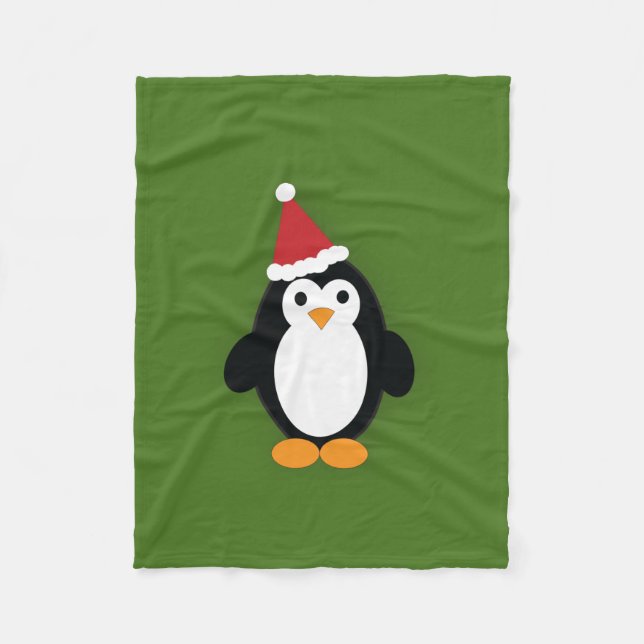 Couverture Polaire Cute Père Noël Penguin (Devant)