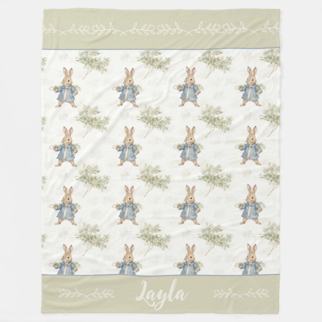 Couverture Polaire Cute personnalisée Peter Rabbit Baby (Devant)