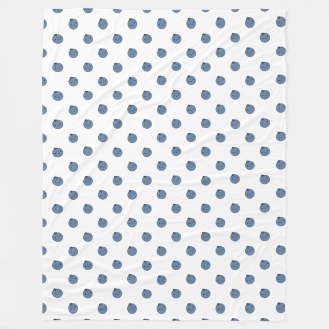 Couverture Polaire Cute Petite Bleue Blanche polaire (Devant)