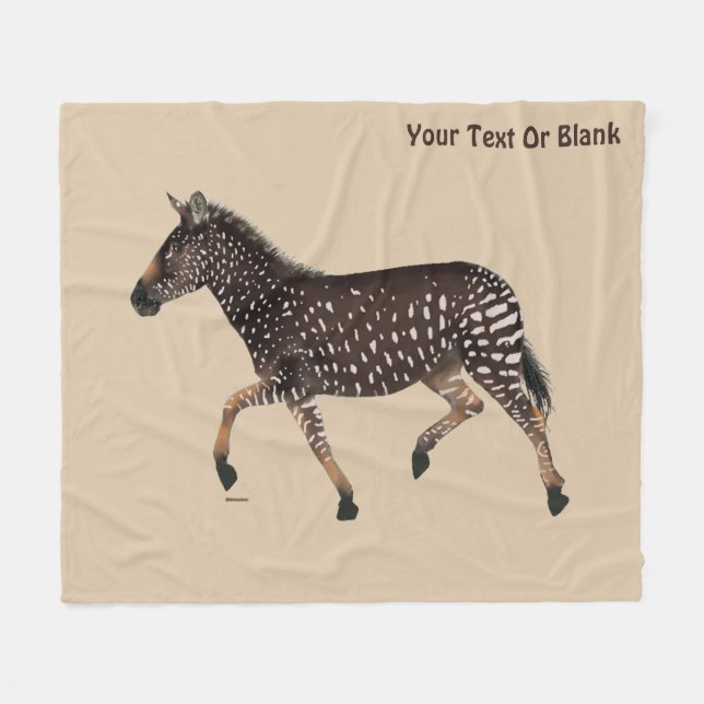 Couverture Polaire Cute Polka Dot Zebra (Devant (Horizontal))