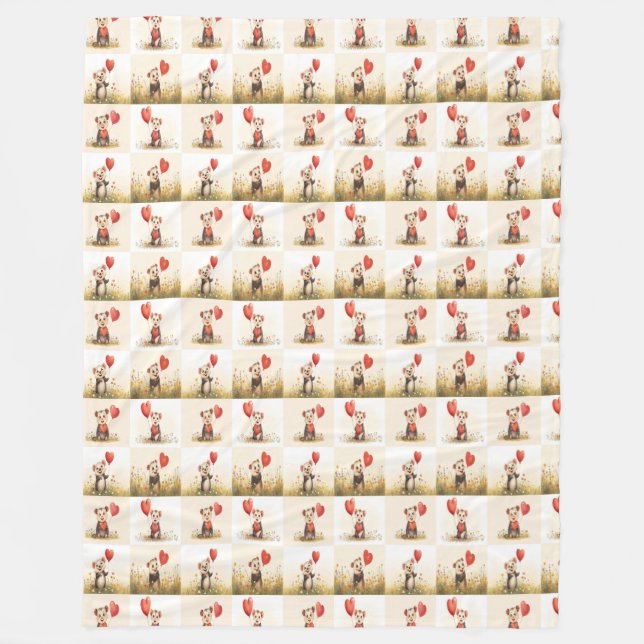 Couverture Polaire Cute Possum Motif Fleece Blanche (Devant)