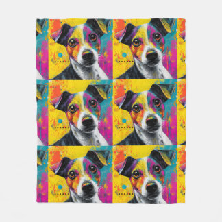 Couverture Polaire Cute Puppy Funny Dog Mixed Media Animal Pet