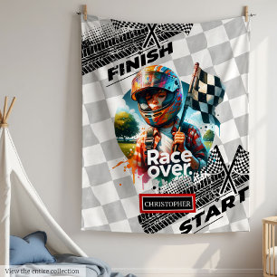 Couverture Polaire Cute Racing Blanket Formule 1 Garçon Anniversaire