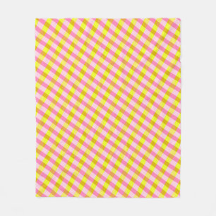 Couverture Polaire Cute rose et jaune Motif