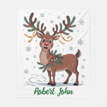 Cute Rudolph with Gold Accents