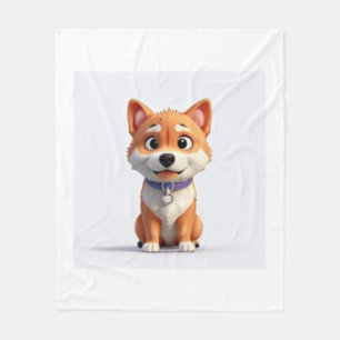 Couverture Polaire Cute Shiba Inu