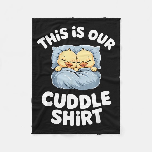 Couverture Polaire Cute Sleeng Ducks This Is Our Cuddle  (Devant)