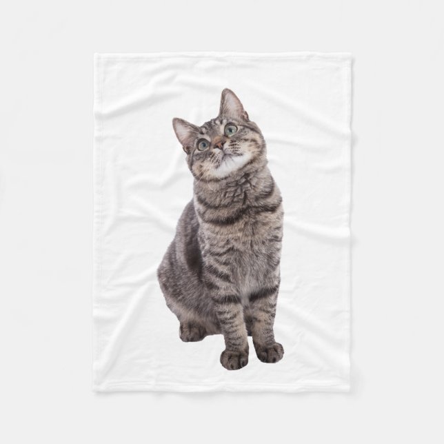 Couverture Polaire Cute tabby Chat (Devant)