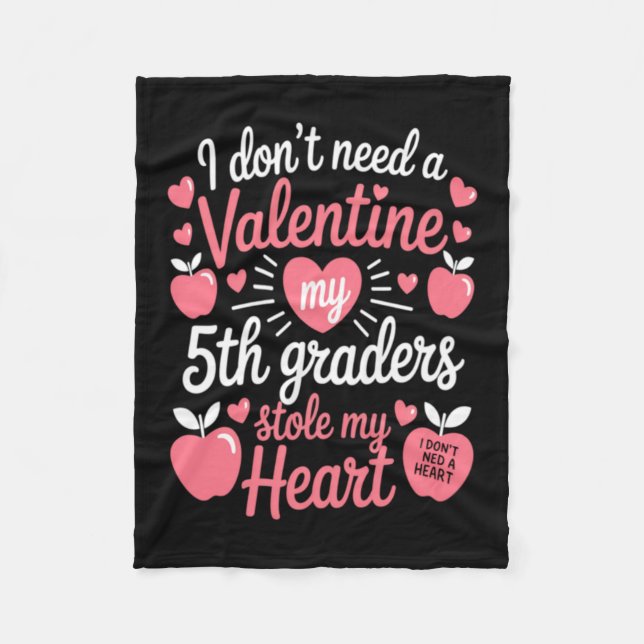 Couverture Polaire Cute Teachers Saint-Valentin (Devant)