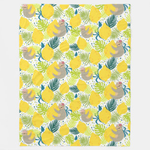 Couverture Polaire Cute Tropical Machines À Sous Blanche