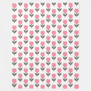 Couverture Polaire Cute Tulips fleurs motif   Toute couleur arrière -