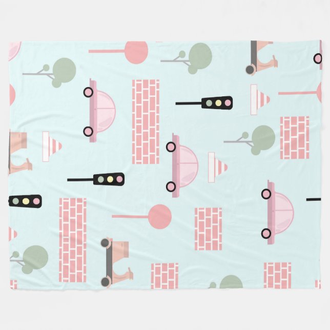 Couverture Polaire Cute Vehicles Pattern Kids Blanket (Devant (Horizontal))